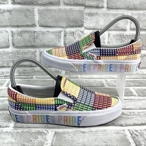 Vans Classic Slip On Pride Print Multicolor Canvas Shoes Size 5.5 Women's